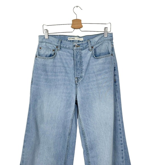 GRLFRND Blue Markie Extra Wide Low Rise Slit Hem Jeans - Picture 7 of 15